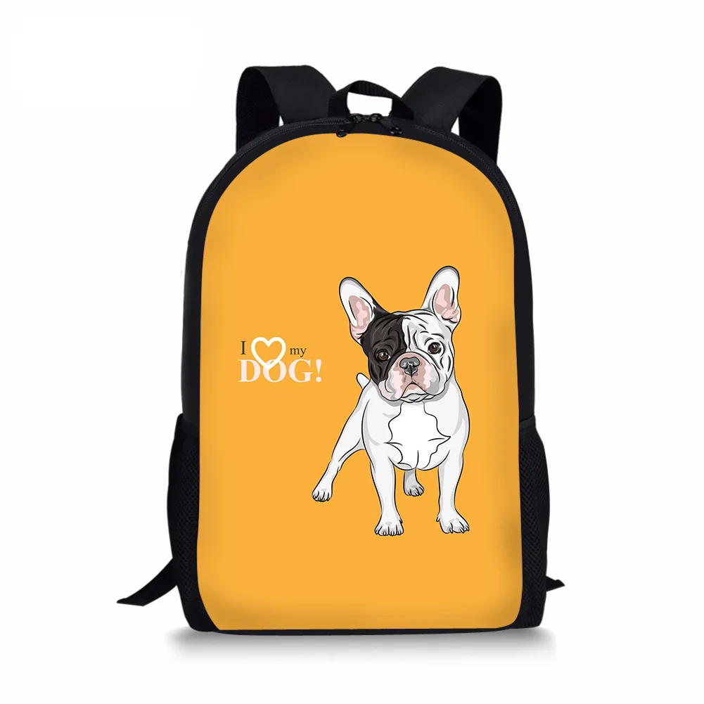 Индивидуальная сумка I Love My Dog, милые боксеры для девочек, детский школьный рюкзак для учеников, Детская сумка для кни