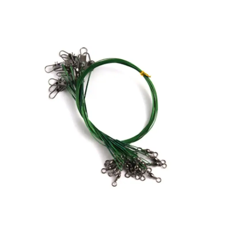Рыболовная леска из нержавеющей стали 10 шт. поводок с вертлюжным креплением 12 27