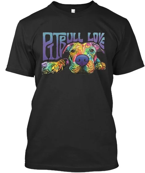 

Pit Bull Dogs T-Shirt cotton printed short sleeve tee t-shirt
