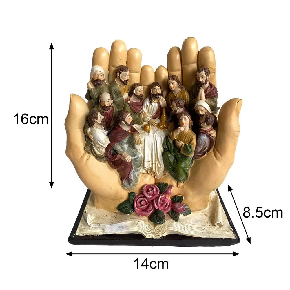 Escultura de resina de la &Uacute;ltima Cena en La Palma, personaje religioso, estatua de resina, decoraci&oacute;n del hogar, adorno de estatuilla-5