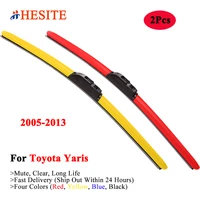 hesite colorful windshield red wiper blades for toyota yaris vois xp90 2005 2006 2008 2009 2010 2011 2012 2013 2014 2015 models