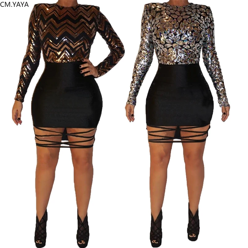 GL осень Для женщин зима Bodycon длинный рукав мини Холодное торжество расшитое