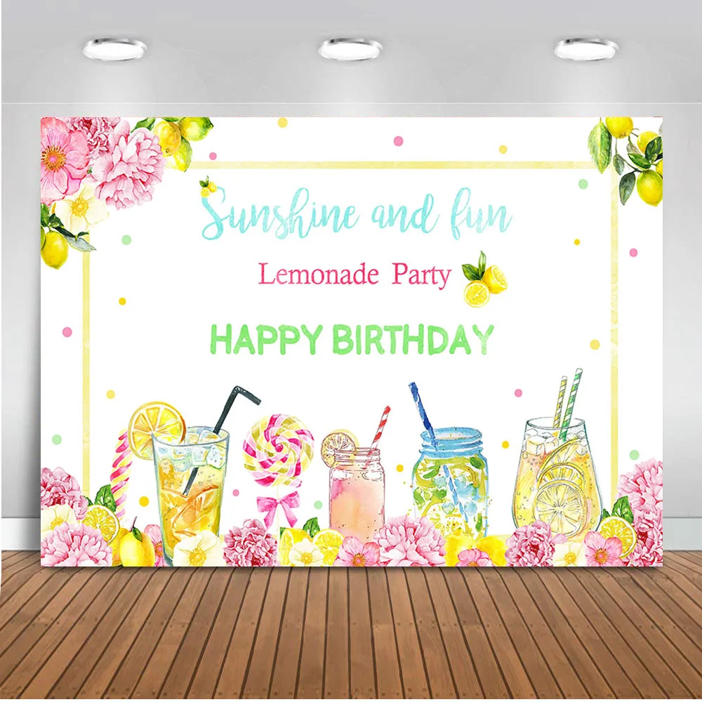 Lemonade вечерние фоны для фотосъемки солнечный свет и веселье с днем рождения тема