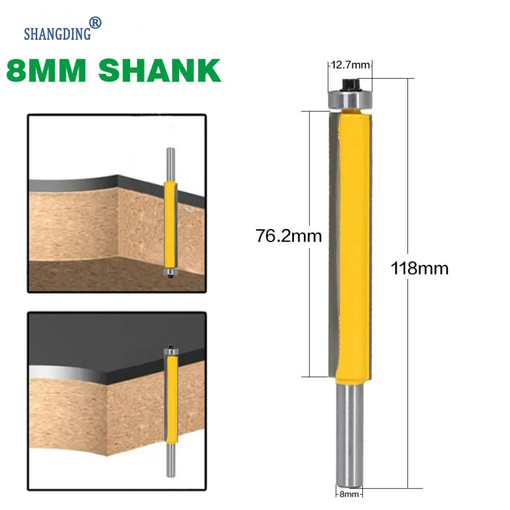 

8 Handle Lengthen Trimming Knife 8*1/2*76 Trimming Knife Carpentry Fingerskrouters Carpentry Milling Cutter Imitate Type