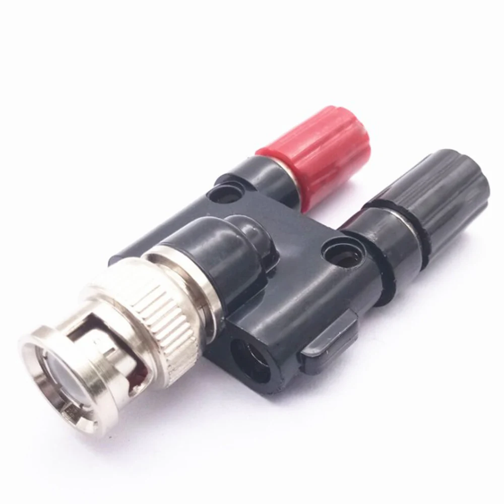 

BNC Male to 4MM Twin Dua Binding Posts Banana Plug Jack Female Coaxial Adapte Connector Terminals Black & Red