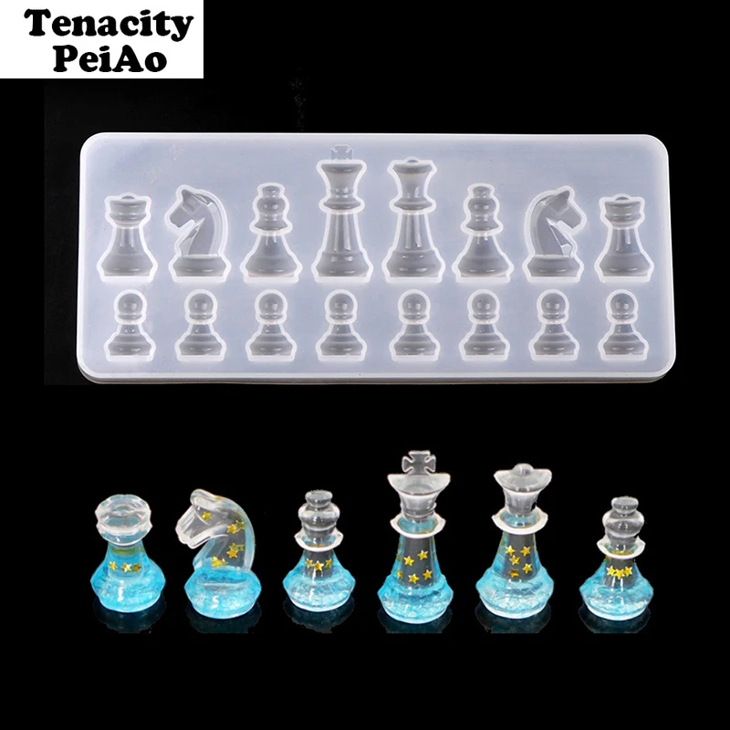 Прозрачный международной в форме шахмат силиконовая форма DIY Пластилин