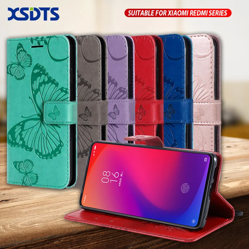 Чехол-бумажник XSDTS для Xiaomi Redmi Note 8T 8 8A 7 6 Pro k20 4A 3 4 4X 5A 6A S2 5 Plus Go откидной кожаный чехол из искусственной кожи