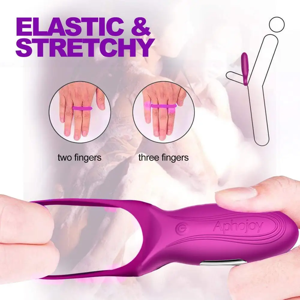 Тянущаяся интенсивная стимуляция клитора кольцо для пениса вибратор мужчин