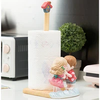 resin kitchen dedicated couple paper towel holder free perforated paper roll holder living room decoration paper towel holder