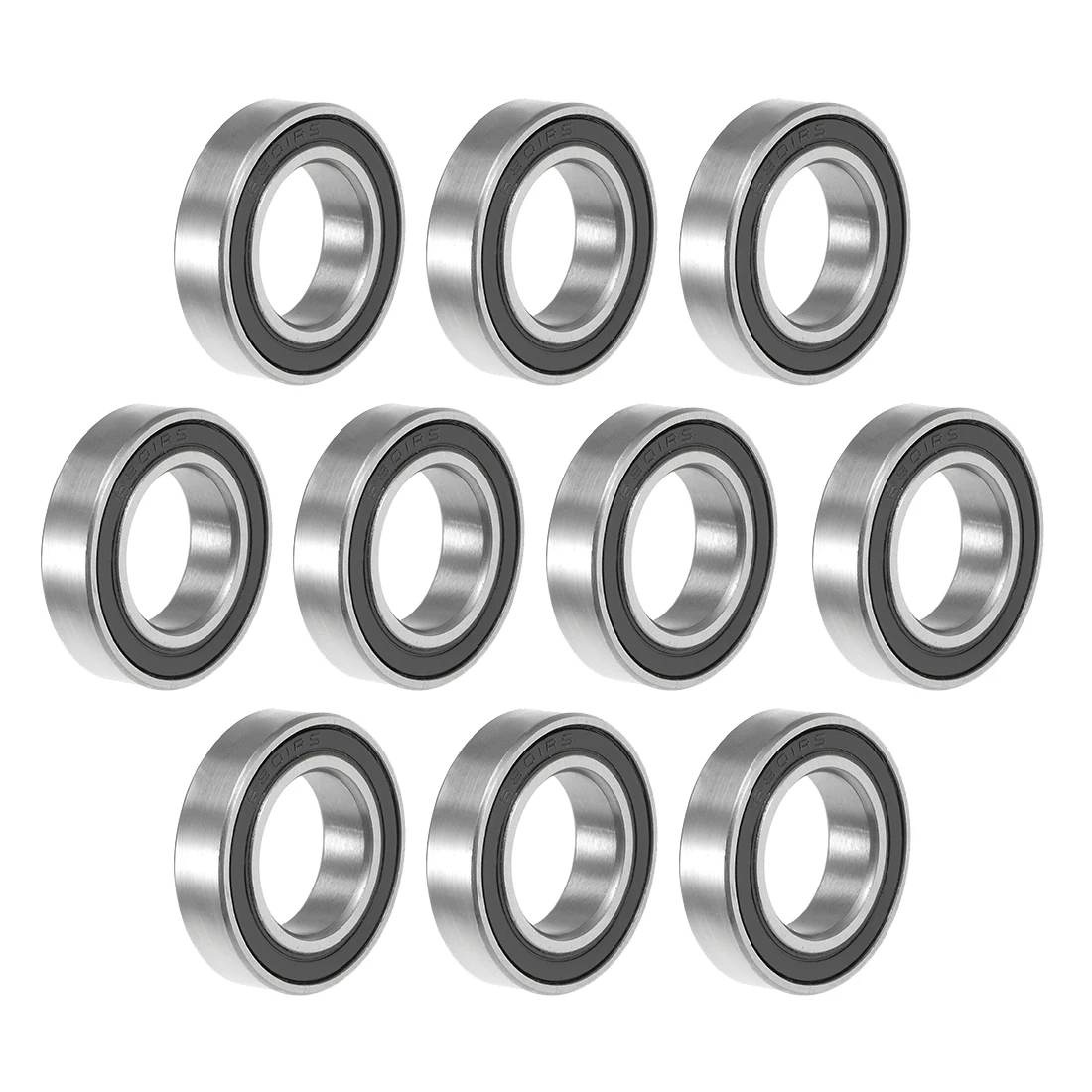 

uxcell 10-Pack 6801-2RS Deep Groove Ball Bearing 12x21x5mm Double Sealed ABEC-1 Bearings