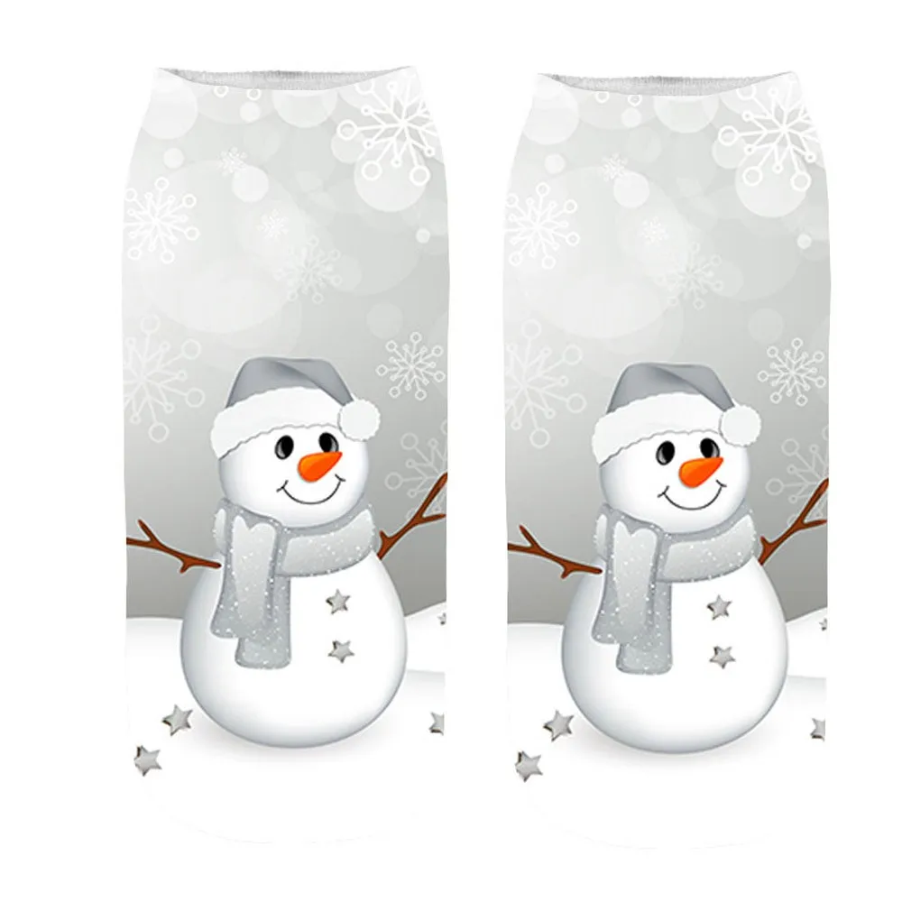 

Funny Crazy Cute Amazing Novelty Print Ankle Sock High Quality Women Christmas Socks 3D Cartoon Chrismas Santa Print Sock Y725