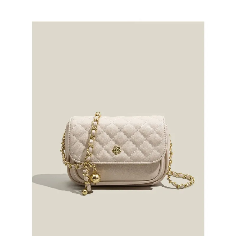 

Jenny&Dave Ins Blogger Fashion Bag Solid Simple Popular Lingge Chain Small Bag England Style Retro Design Messenger Women's Bag