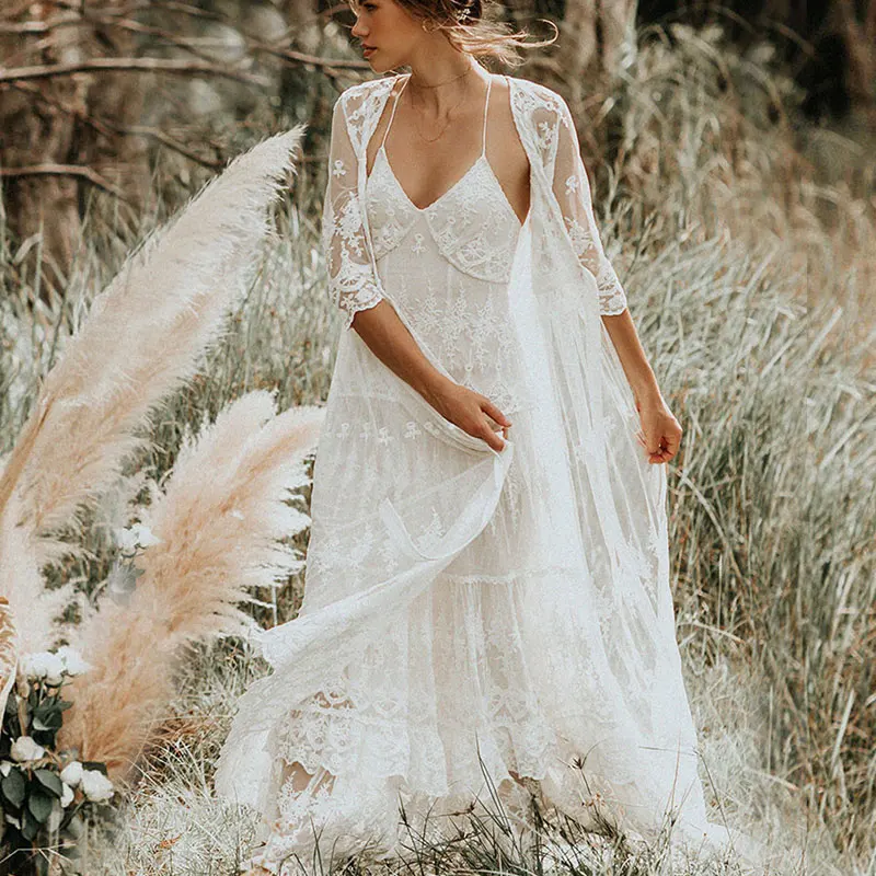 2021 пикантные прозрачные длинные кимоно кардиган белая кружевная блузка летняя