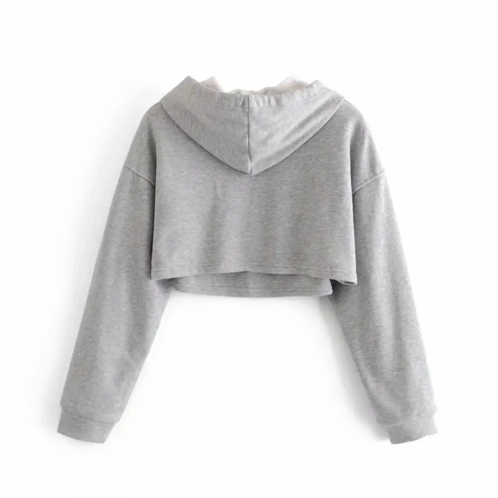 

2020 New Women Two piece set Hoodie sweatshirt Long sleeves hoodie Fashion Casual Streetwear Chic Cropped Tops