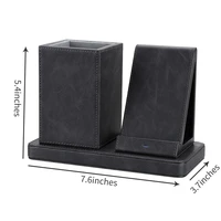 2020 New Design Storage Boxes  Bin Pen Holder with Wireless Charging Stand for iPhone Samsung Huawei Mobile Phone Charge