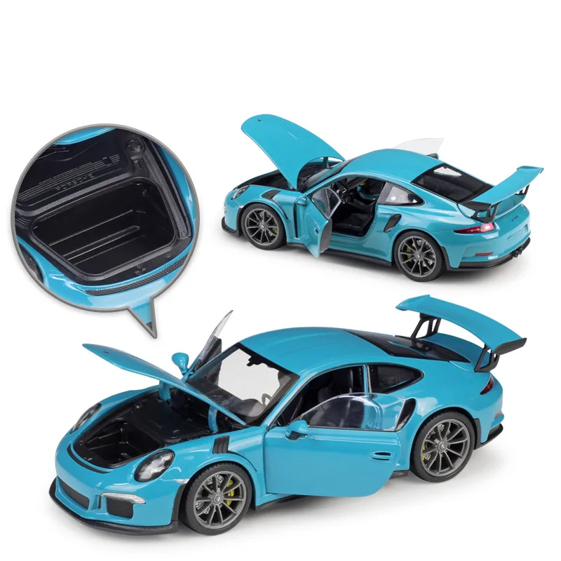 Модель белого автомобиля Welly 1:24 Porsche 911GT3 RS отлитые и игрушечные автомобили