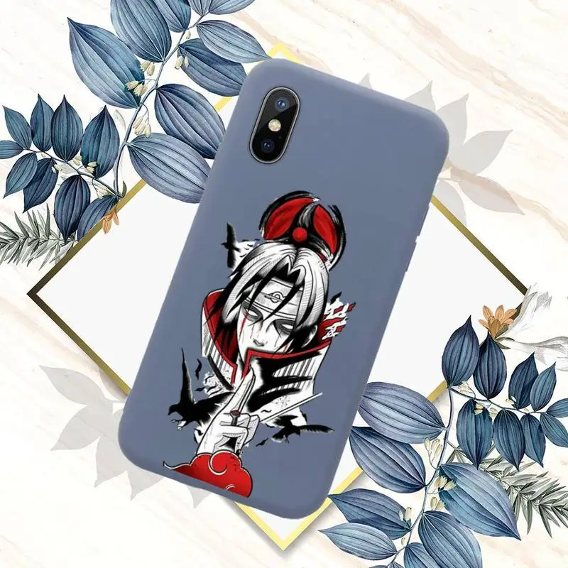 

Naruto Kakashi Uchiha Itachi Phone Case Blue Candy Color for iPhone 11 12 mini pro XS MAX 8 7 6 6S Plus X SE 2020 XR