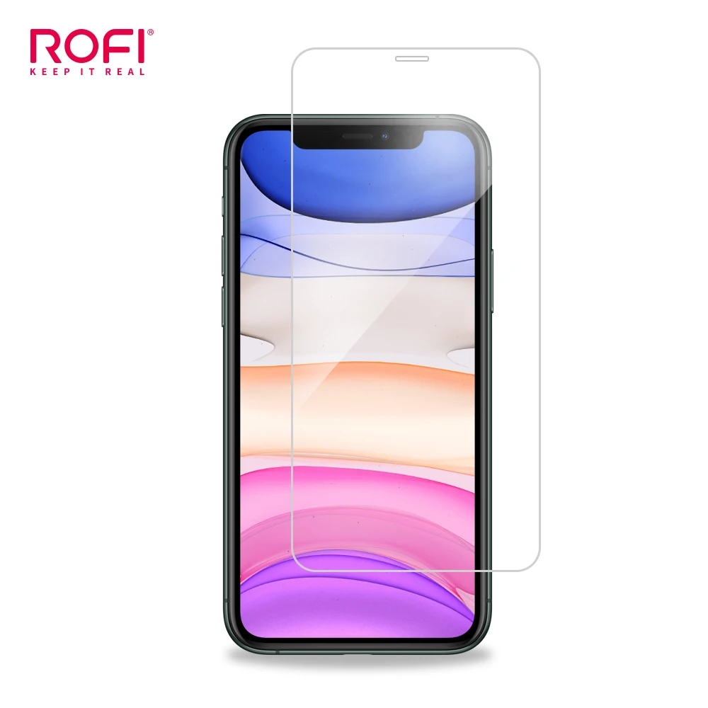 Стекло ROFI для защиты экрана iPhone XR XS X переднее стекло защита из закаленного стекла