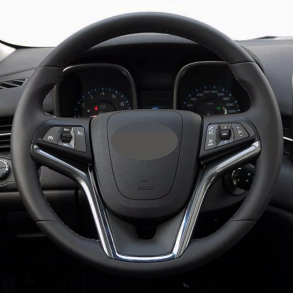 DIY ручной работы черная замша чехол рулевого колеса автомобиля для Chevrolet Malibu 2011-2014