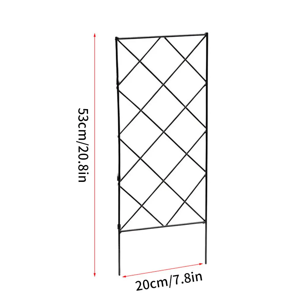 

Plant Climbing Trellis Frame Garden Flower Plant Growing Support Metal Iron Trellis Wall Foldable Black 3PCS Potted tomato