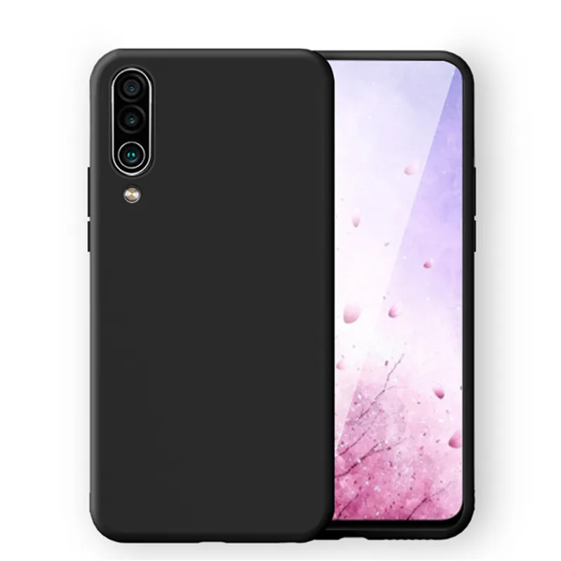 Жидкий силиконовый чехол для samsung A30s A50 A70 чехол противоударный бампер чехол TPU чехол для samsung Galaxy A30s A30 S A50 A70 чехол - Цвет: Черный
