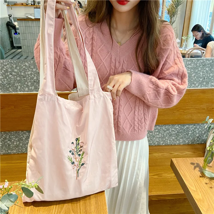 Винтажная вышитая Цветочная Женская двухслойная Сумка-жилет из полиэстера для