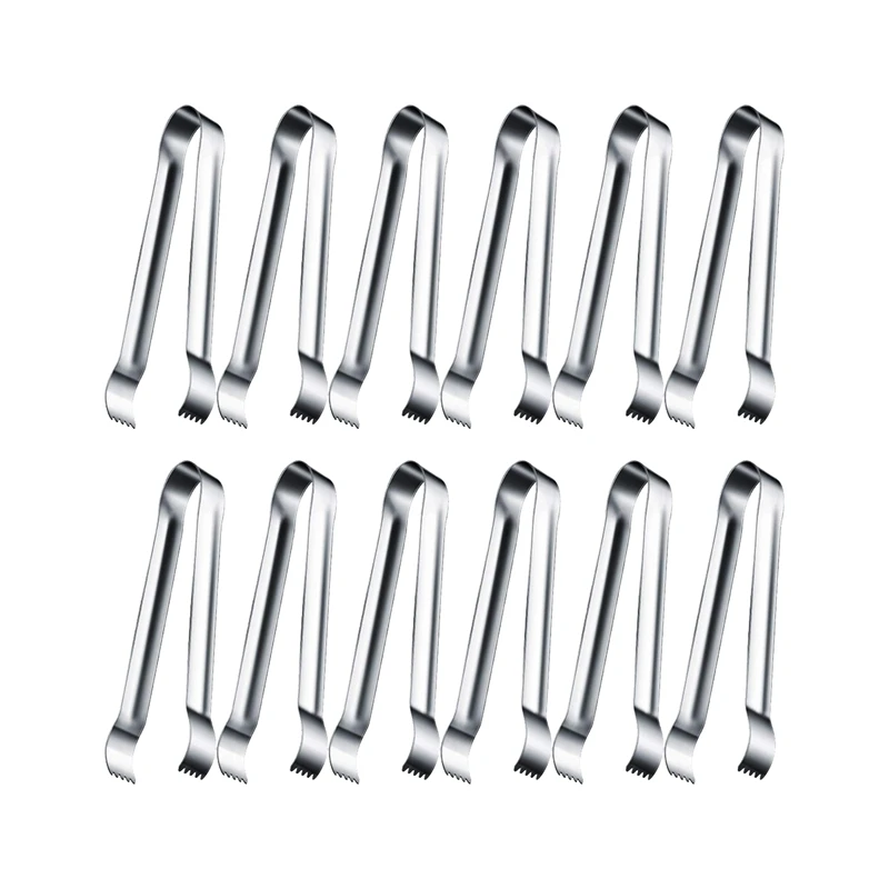 

12 Pcs Sugar Tongs Ice Tongs Stainless Steel Mini Serving Tongs Tongs Small Kitchen Tongs for Tea Party Coffee Bar