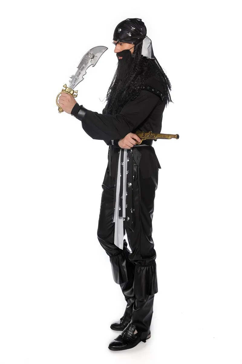 7 шт. костюм пиратского капитана на Хэллоуин одноглазный пиратской вечеринки