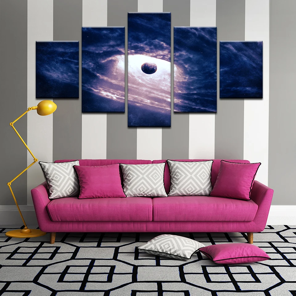 Картина на холсте с изображением космоса Галактики 5 шт. | Дом и сад