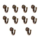 10 шт., антикварные подвески из brодин настенные крючкиHat пальто Одеяние Крючки для ванной и кухни вешалка мебельная фурнитура с винтами 29*20*12 мм