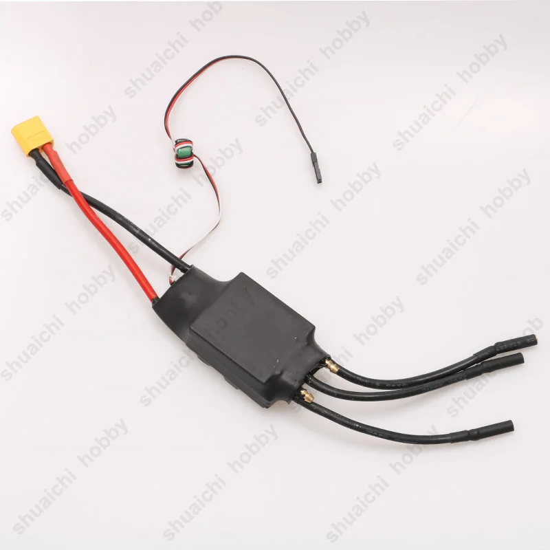 

1pc 2-7S Water-Cooled Brushless Electronic Speed Controller 200A Bidirectional ESC+4mm Female Connector+XT60 Plug for RC Model