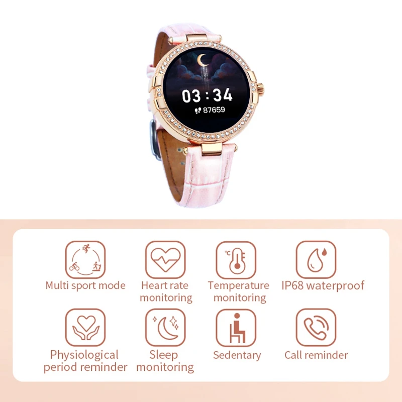 

New R8 Smart Watch 2021 Full Round Touch Screen Smartwatch IP68 Waterproof Real-time Heart Rate Blood Pressure Monitor PK DT95