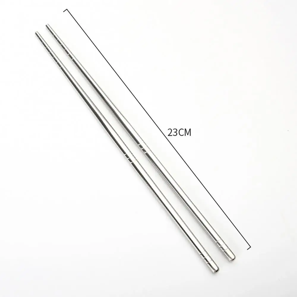 

10 Pairs Stainless Steel Chopsticks Square Anti-slip Mildew Proof Kitchen Tool
