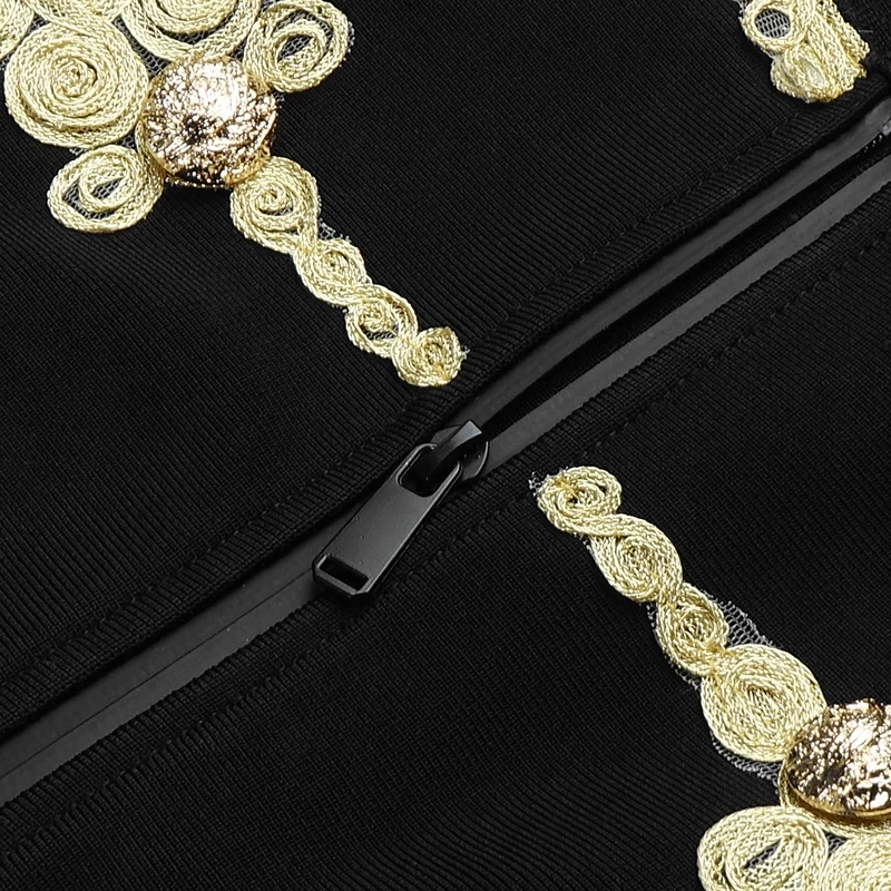 Новинка 2020 модная черная вечерние тка VC с кисточками и золотыми пуговицами