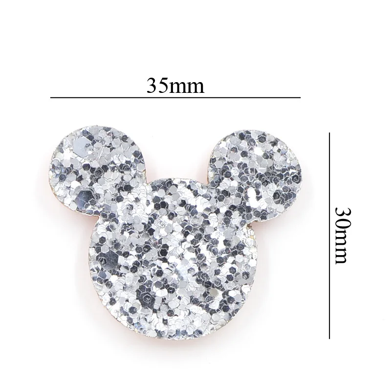 Аппликация для волос детская блестящая с подкладкой в виде мыши 20 шт. | Дом и сад