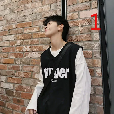 

2019 spring and autumn sweater men's round neck hedging solid cotton jacket