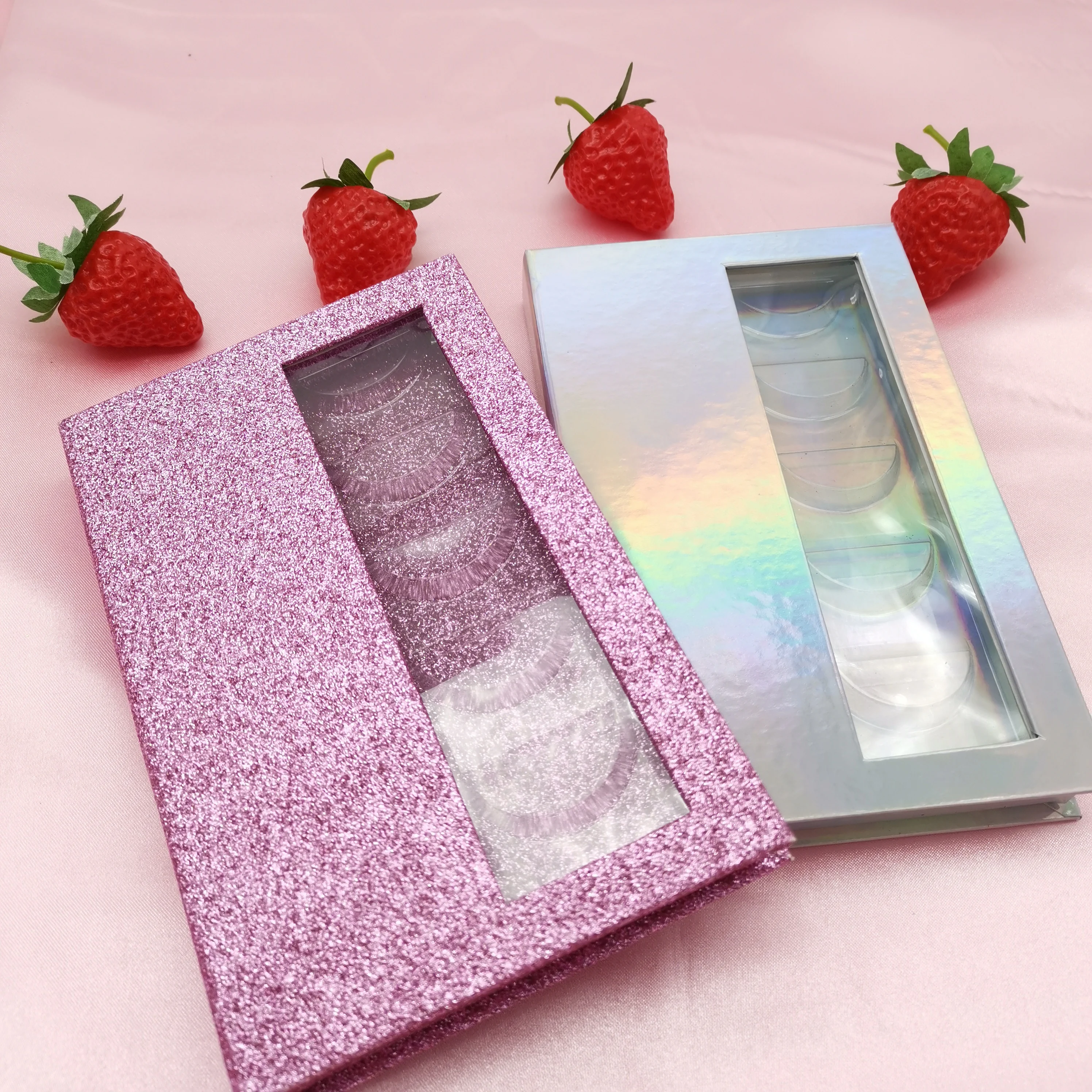 Индивидуальная коробка норковые ресницы толстые натуральные длинные накладные