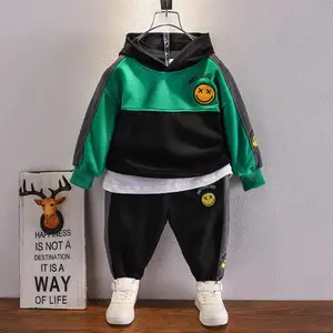 Baby Boy Clothes Baby Two-Piece Suit 2-9Year Spring Autumn Children's Suit Kids Cartoon Embroidery Hoodie Sweater + Sport Pants