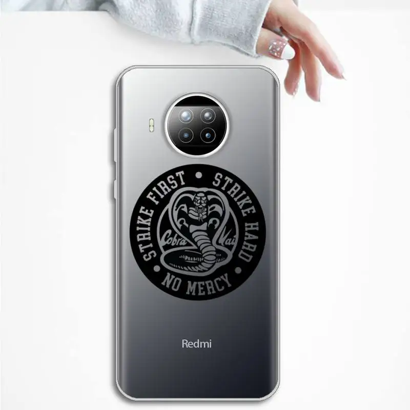 

cobra kai snake Phone Case Transparent for Xiaomi mi Redmi note 10 t 8 9 pro lite 11 Samsung S 8 9 10 20 plus ultra