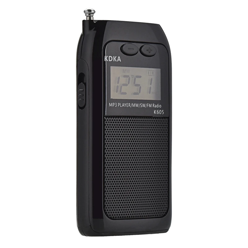 K605 мини карманное радио Fm Am Sw Mw Цифровая настройка приемник Mp3 музыкальный плеер