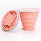 Складная силиконовая чашка из нержавеющей стали, 1 шт., 250 мл, со шнурком, пылезащитная крышка, уличные кофейные чашки, выдвижная дорожная чашка