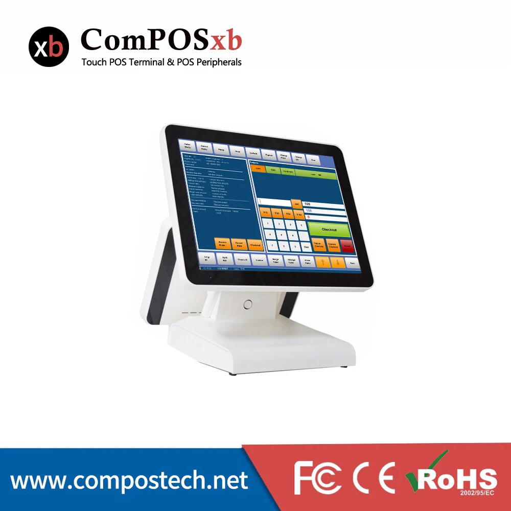 POS-терминал Windows двойной экран POS-системы емкостный сенсорный кассовый аппарат с