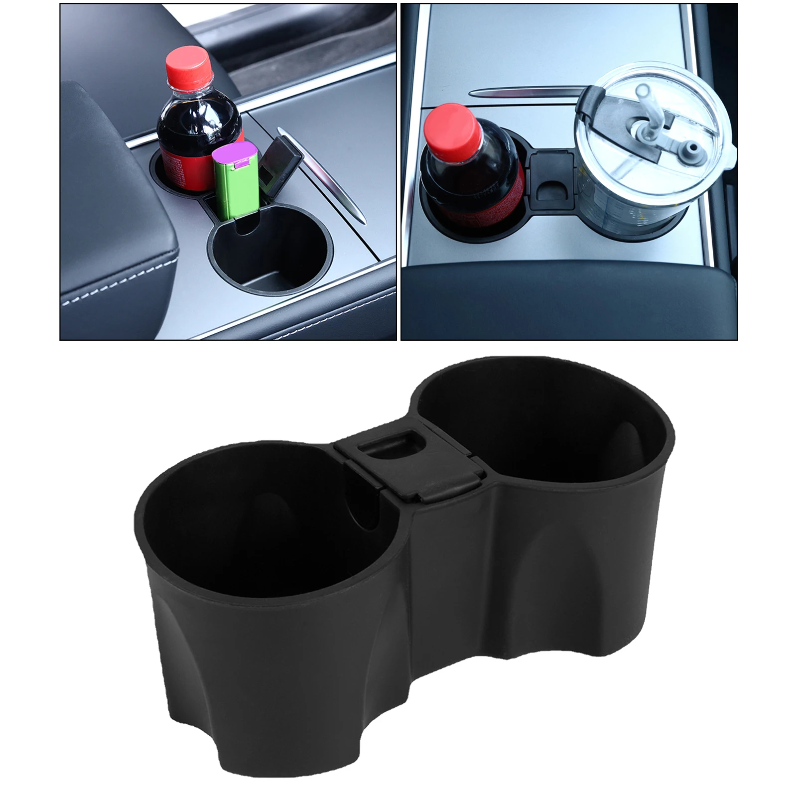

Center Console Silicone Car Water Cup Holder Limiter Shockproof Leakproof for Tesla Model 3 Model Y Accessories