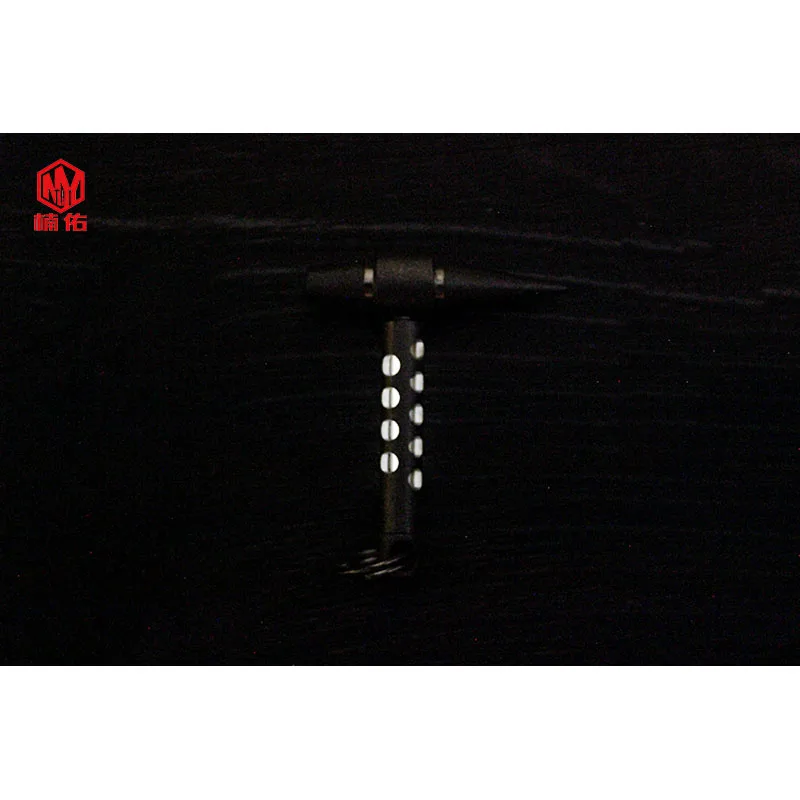 1PC Titanium Alloy Small Hammer Pendant Self-luminous Tritium Gas Tube EDC Luminous Keychain Necklace Pendant Signal Light