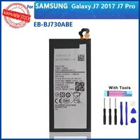 100 original 3600mah eb bj730abe battery for samsung galaxy j7 pro 2017 j730 sm j730f j730fm smart phone new battery with tools