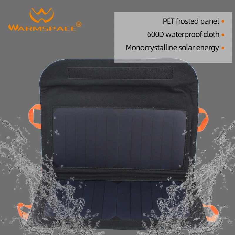 Складная солнечная панель WARMSPACE 13 Вт/5 В портативное зарядное устройство для