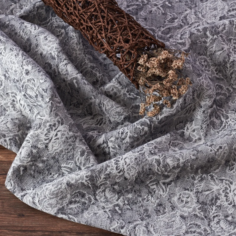 Quality cotton and linen fabric Yarn dyed jacquard patchwork Fashion dress cheongsam jacket bust skirt material | Дом и сад