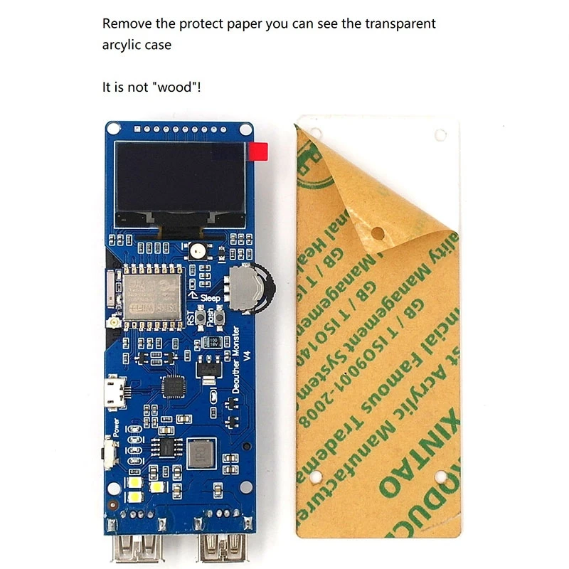 Wi-Fi Deauther Монстр V4 Esp8266 18650 макетная плата Защита от неправильной полярности