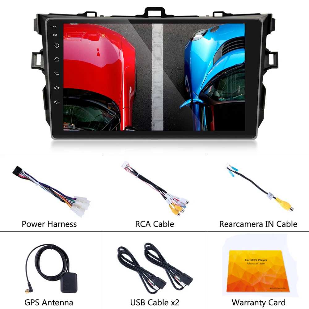 2Din Android 10 автомобильный Радио мультимедийный плеер GPS навигация Wifi для Toyota Corolla