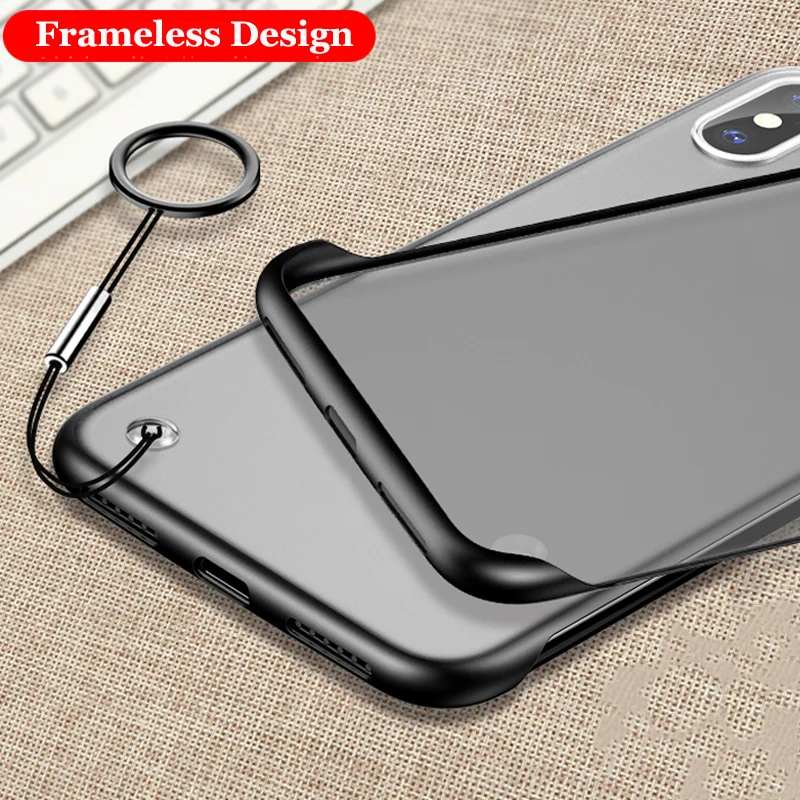 Тонкий твердый Бескаркасный чехол из поликарбоната для телефона iphone 11 6 S 7 8 Plus XR X